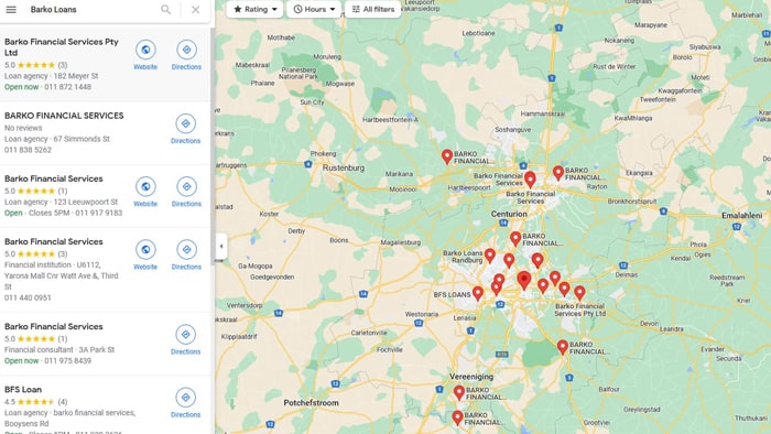 BFS Loans (Barko) Branches